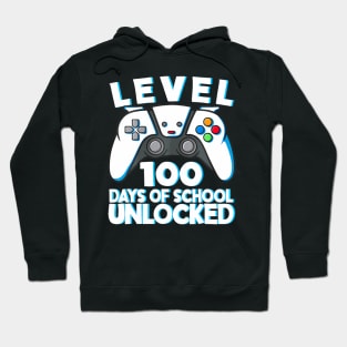 Video Gamer Level 100 Days Of School Unlocked  Student Hoodie
